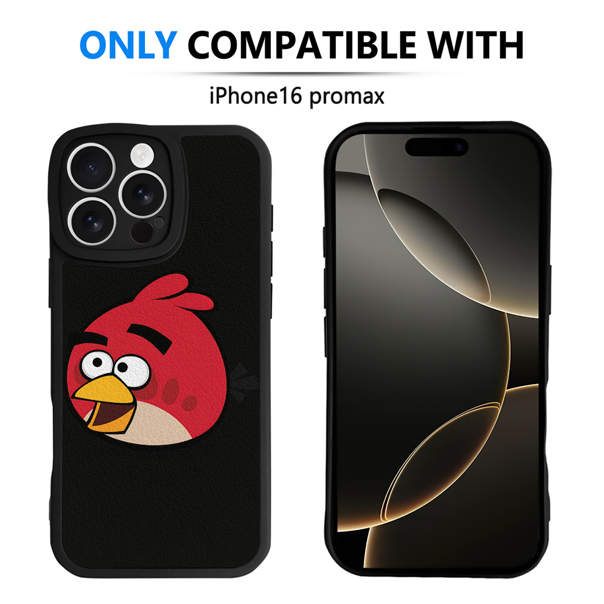 （画像用） Angry Birds アングリーバード 【iPhone 16シリーズ対応】シリコンスマホケース（レザー調） 材質：シリコン